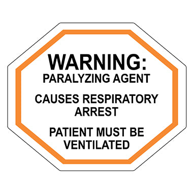MedValue Warning Paralyzing Agent Clings, 3 x 3⅝"