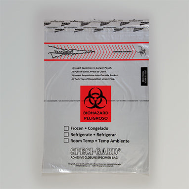 MedValue Biohazard Specimen Transport Bags, 13 x 18