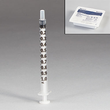 Sterile Monoject Luer Slip Syringes, Pharmacy Tray, 1mL, Case