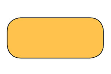 MedValue Blank Rectangle Labels, High Visibility Orange