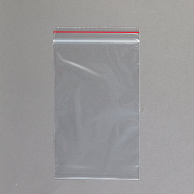 Premium Red Line Reclosable Bags, Single-Track, 5 x 8