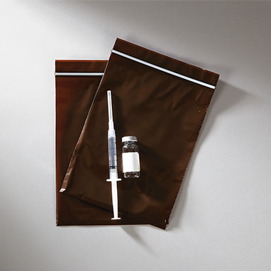 MedValue UV Protection Zippit® Bags, Amber, 6 x 8