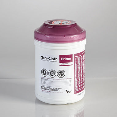 Sani-Cloth® Prime Germicidal Wipes, Canister, 6 x 6-3/4