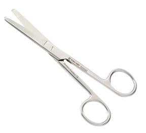 Cooper Surgical Euro-Med Straight Operating Scissors - Straight Operating Scissors with Blunt Tips, 6.5" - 62004