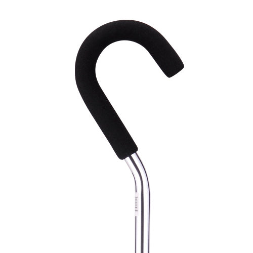 Curved offset cane silver