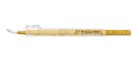 Eagle Labs Phaco Slit Knife - Phaco Slit Knives, Angled Bevel Up, Full Handle, Protective Guard, 2.4 mm - EP-1024