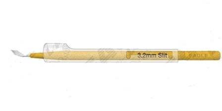 Eagle Labs Clear Corneal Knives - Clear Corneal Knife, Angled Double Bevel, 3.2 mm, Parallel Sides - EG-1332