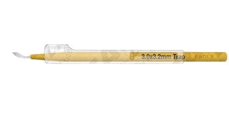 Eagle Labs Clear Corneal Knives - Trapezoid Clear Corneal / Implant Knife, Angled Bevel Up, 3.0 mm - 3.2 mm - EP-3032
