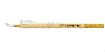 Eagle Labs Phaco Slit Knife - Phaco Slit Knives, Angled Bevel Up, Full Handle, Protective Guard, 3.5 mm - EP-5580