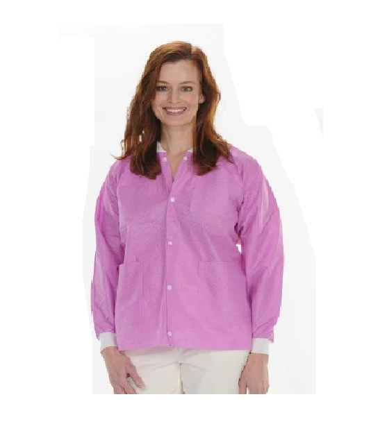ValuMax International Extra-Safe Lab Jacket Raspberry 3X-Large Long Sleeves Hip Length