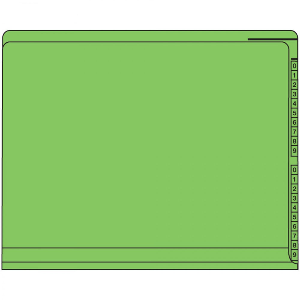 Kardex Compatible End Tab Folder 2-Ply Top And Side 11 3/4" X 9 1/2" 100/Box