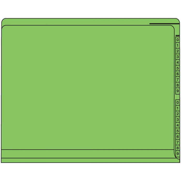 Kardex Compatible End Tab Folder 2-Ply Top And Side 11 3/4" X 9 1/2" 100/Box