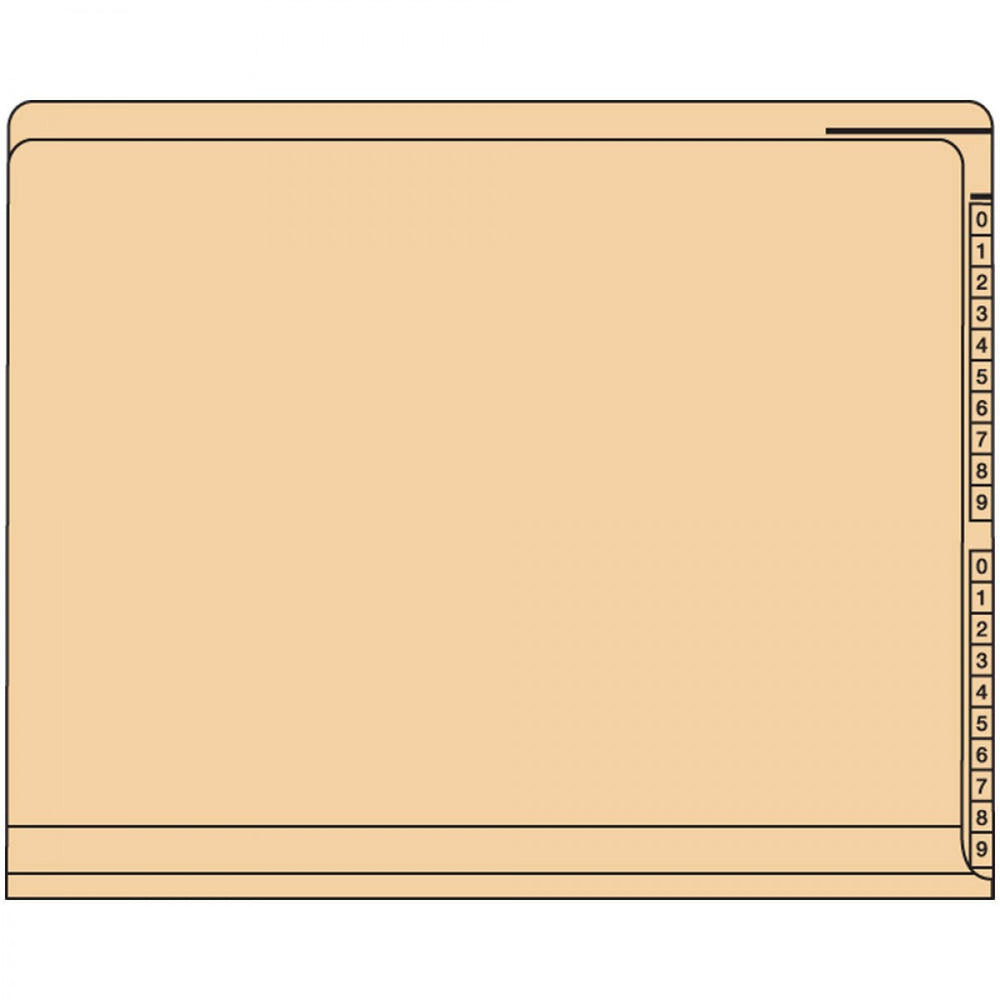 Kardex Compatible End Tab Folder 2-Ply Top And Side 11 3/4" X 9 1/2" 100/Box