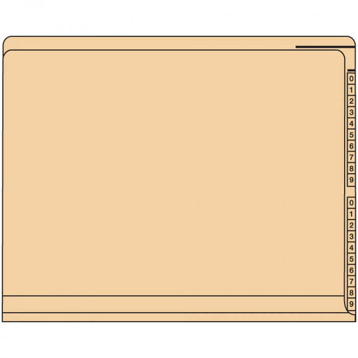 Kardex Compatible End Tab Folder 2-Ply Top And Side 11 3/4" X 9 1/2" 100/Box