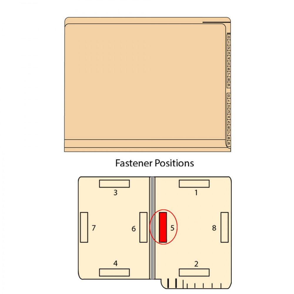 Kardex Compatible End Tab Folder 2-Ply Top And Side 11 3/4" X 9 1/2" 50/Box