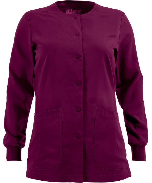 Grey's Anatomy Scrubs Round Neck Warm-Up Jacket