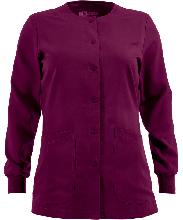 Grey's Anatomy Scrubs Round Neck Warm-Up Jacket