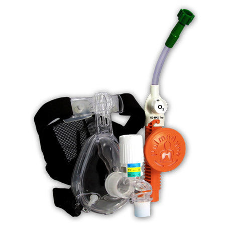 Pulmodyne O2-MAX Trio CPAP System with BiTrac ED Mask - Full Face Mask for O2-Max Trio CPAP System, 5-Set PEEP, Size Adult Large - 313-8118EA