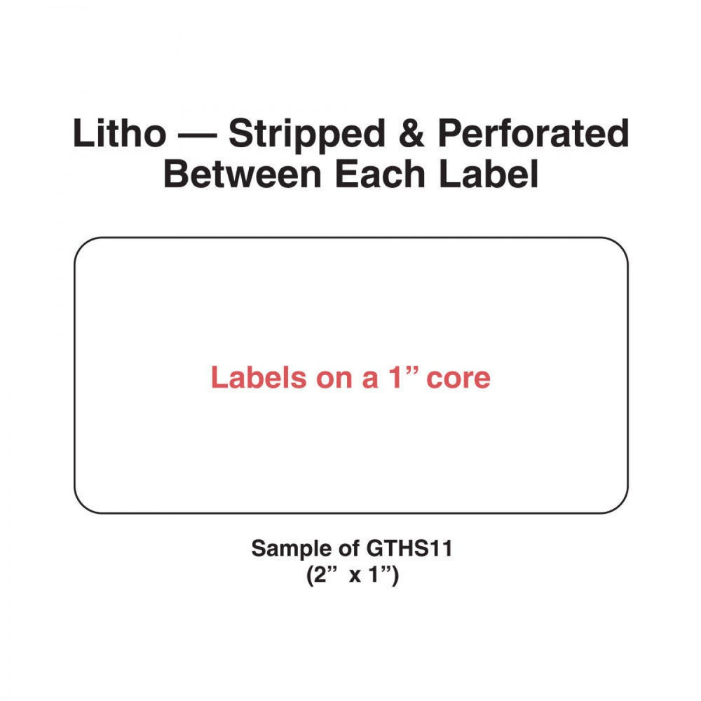 Label Paper Permanent 1" Core 2 1/2" X 1 1/2" White 1000 Per Roll