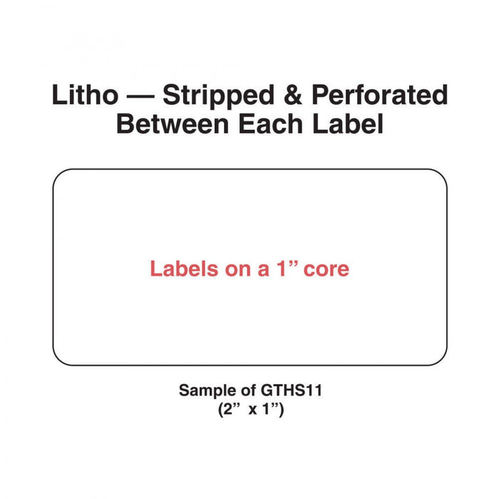 Label Paper Permanent 1" Core 2 1/2" X 1 1/2" White 1000 Per Roll