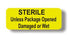 Laguna Coast Association Central Supply Labels - LABEL, STERIL UNLESS OPENED - 10850-35