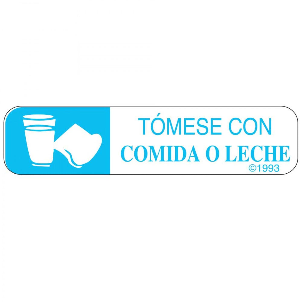 Label Paper Permanent Tomese Con 1 9/16" X 3/8" Blue 500 Per Roll, 2 Rolls Per Box