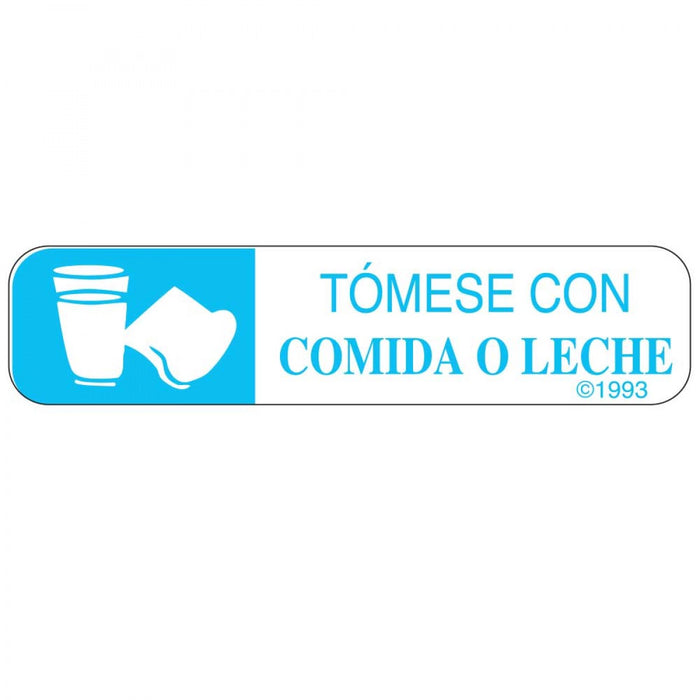 Label Paper Permanent Tomese Con 1 9/16" X 3/8" Blue 500 Per Roll, 2 Rolls Per Box