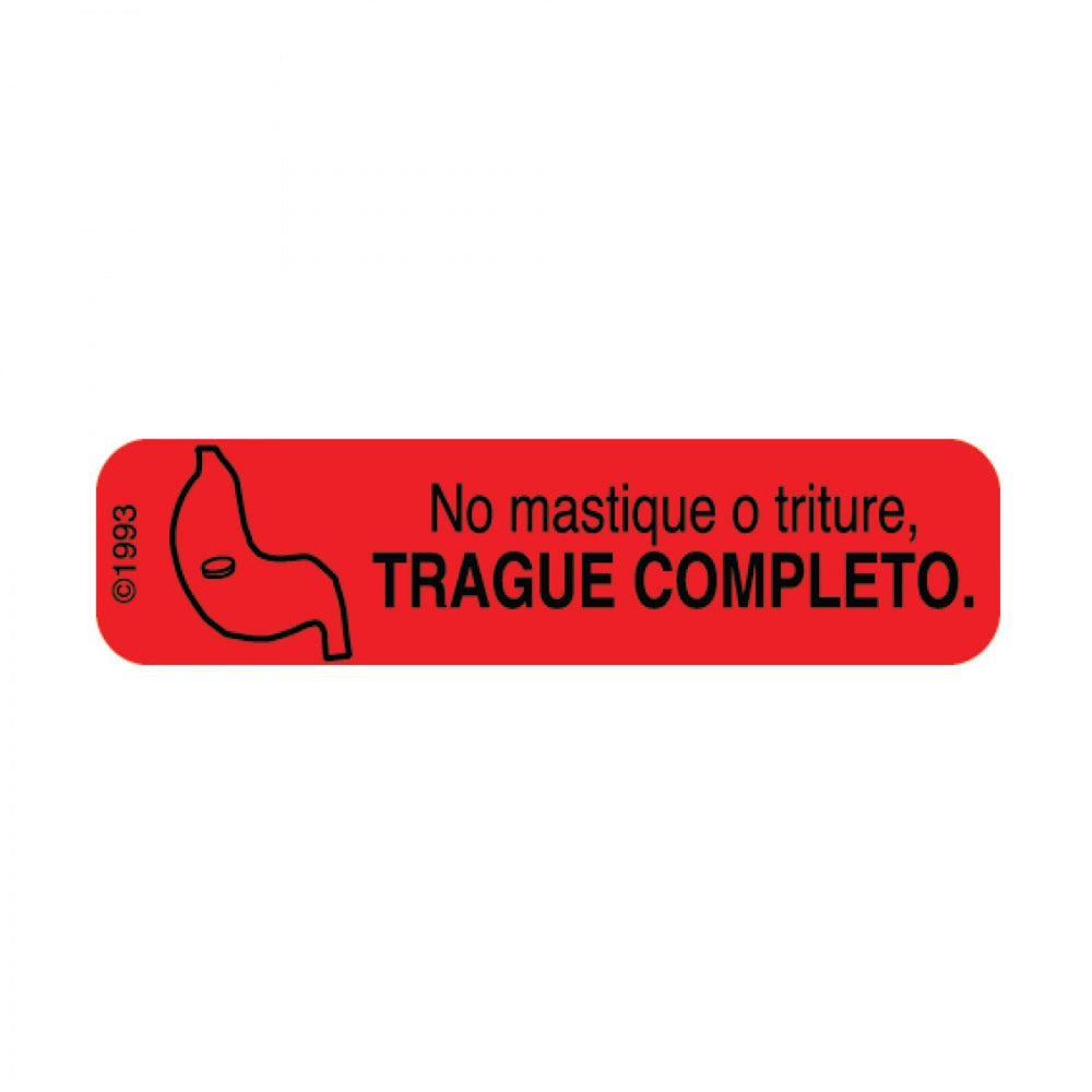 Label Paper Permanent No Mastique O 1 9/16" X 3/8" Red 500 Per Roll, 2 Rolls Per Box
