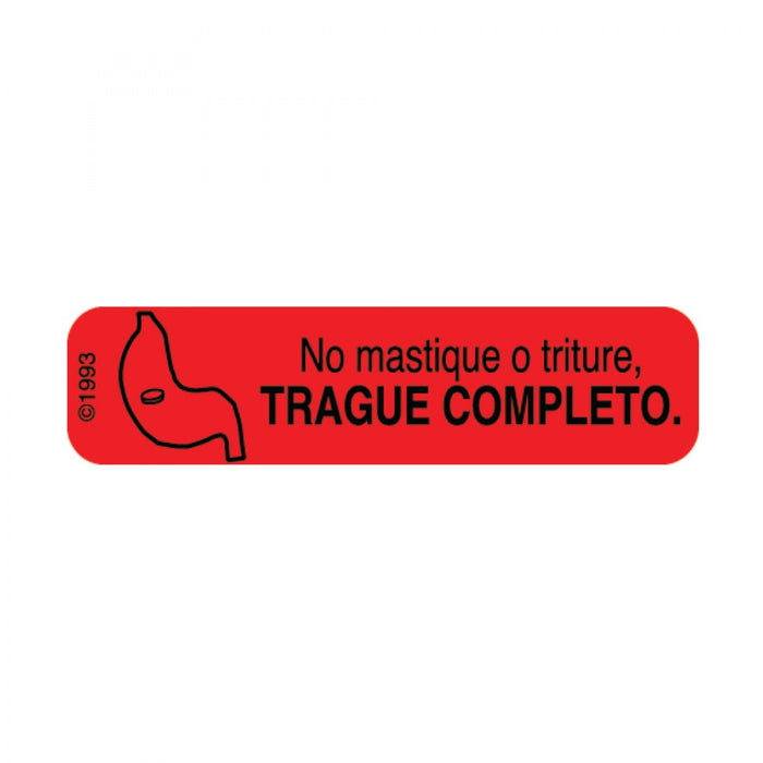 Label Paper Permanent No Mastique O 1 9/16" X 3/8" Red 500 Per Roll, 2 Rolls Per Box