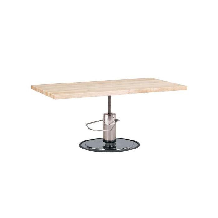 Clinton Hydraulic Maple Butcher Block Table