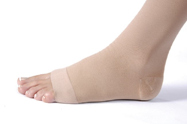 BSN Medical Relief Open Toe Thigh High Extra Firm 30-40 mmHg Compression Stockings Beige