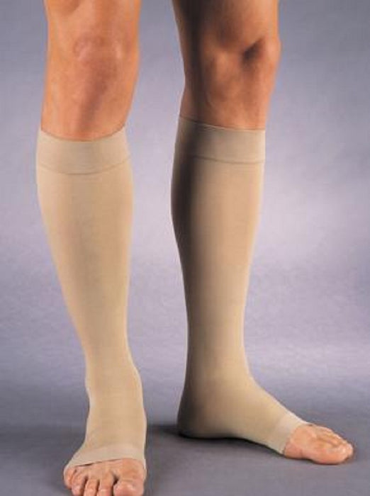 Open Toe Compression Stockings Beige