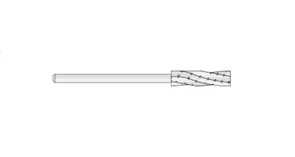 Microaire Sugical Barrel Burs - Barrel Bur, Carbide, Medium Guard, 12 Flutes x 4 mm - ZB-154