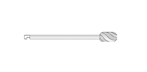 Microaire Sugical Barrel Burs - Barrel Bur, Stainless Steel, 14 Flutes x 6 mm, 54.1 mm - K-33