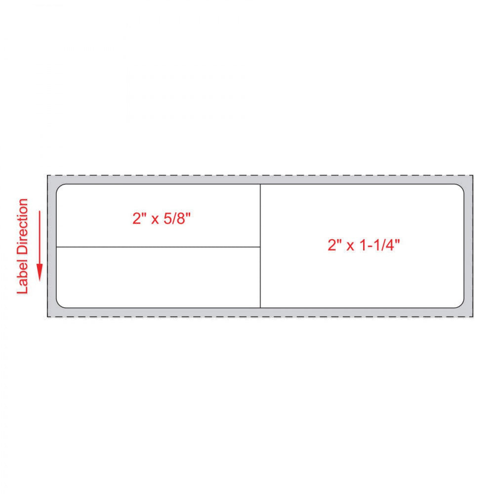 Label Meditech Direct Thermal Paper Permanent 1" Core 4" X 1 1/4" White 1000 Per Roll, 8 Rolls Per Case