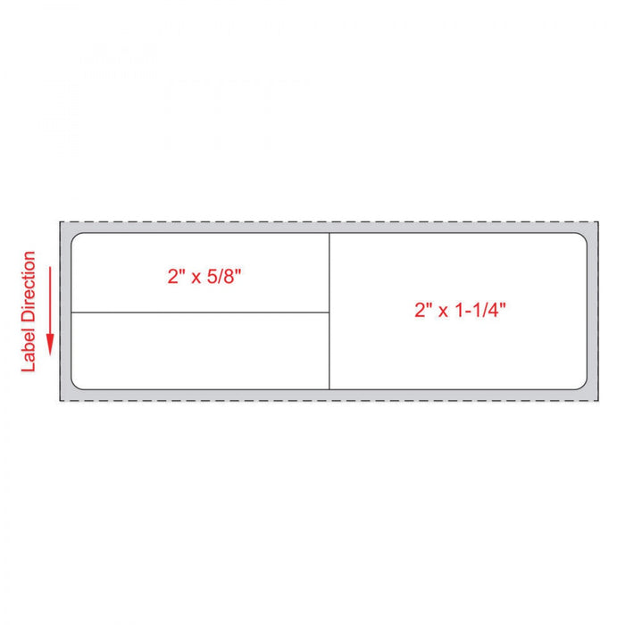 Label Meditech Direct Thermal Paper Permanent 1" Core 4" X 1 1/4" White 1000 Per Roll, 8 Rolls Per Case