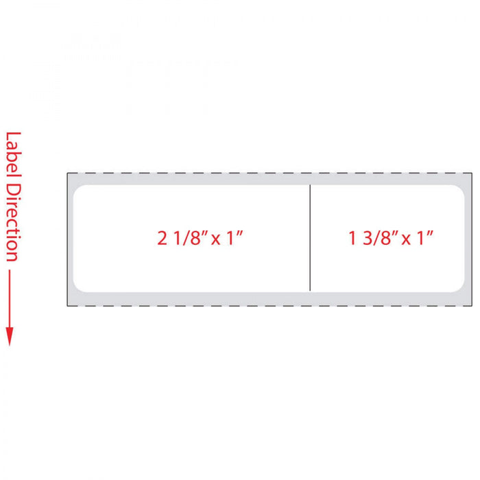 Label Direct Thermal Paper Permanent 3" Core 3 1"/2" X 1 White 5000 Per Roll