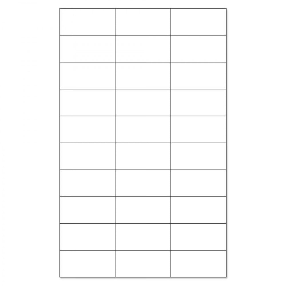 Chart Labels Laser Portrait 2 27/32" X 1 1/12" White - 30 Lbls Per Sheet, 4 Pks Of 250 Sheets Per Case