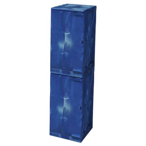 24 Gallon, 4 Shelves, Modular Poly Acid And Corrosive Safety Cabinet, Quik-Assembly, Blue - M24CRA