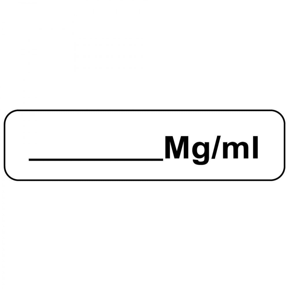 Label Paper Removable Mg/Ml 1" Core 1 1/4" X 5/16" White 760 Per Roll