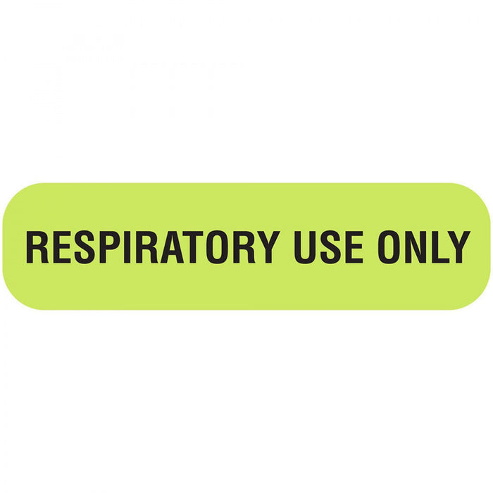 Label Paper Permanent Respiratory Use Only 1" Core 1 7/16" X 3/8" Fl. Chartreuse 666 Per Roll