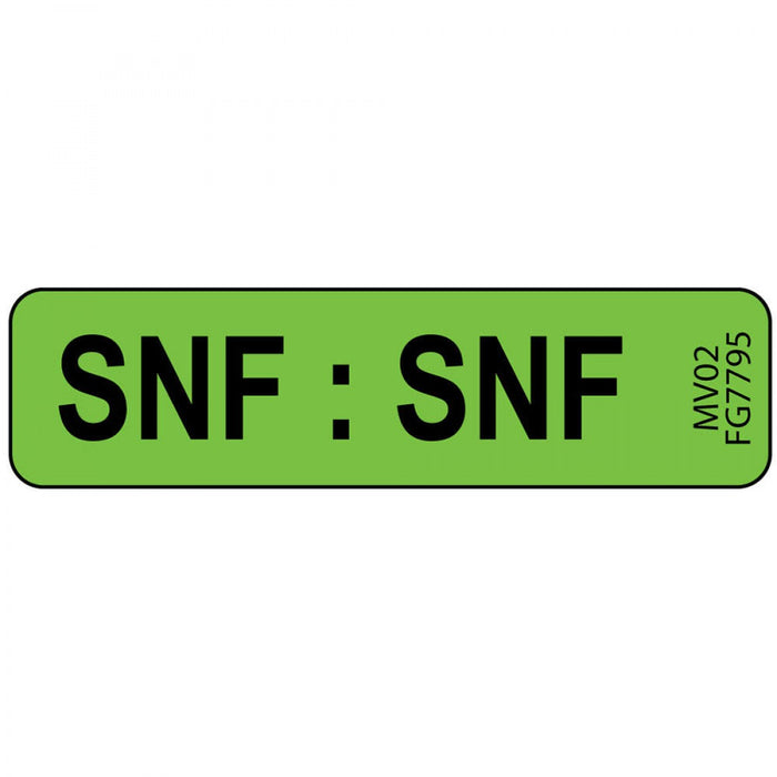 Label Paper Removable Snf : Snf 1" Core 1 7/16" X 3/8" Fl. Green 666 Per Roll