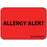 Label Paper Permanent Allergy Alert 1" Core 1 7/16" X 1 Fl. Red 666 Per Roll