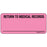 Label Paper Removable Return To Medical 1" Core 2 1/4" X 1 Fl. Pink 420 Per Roll