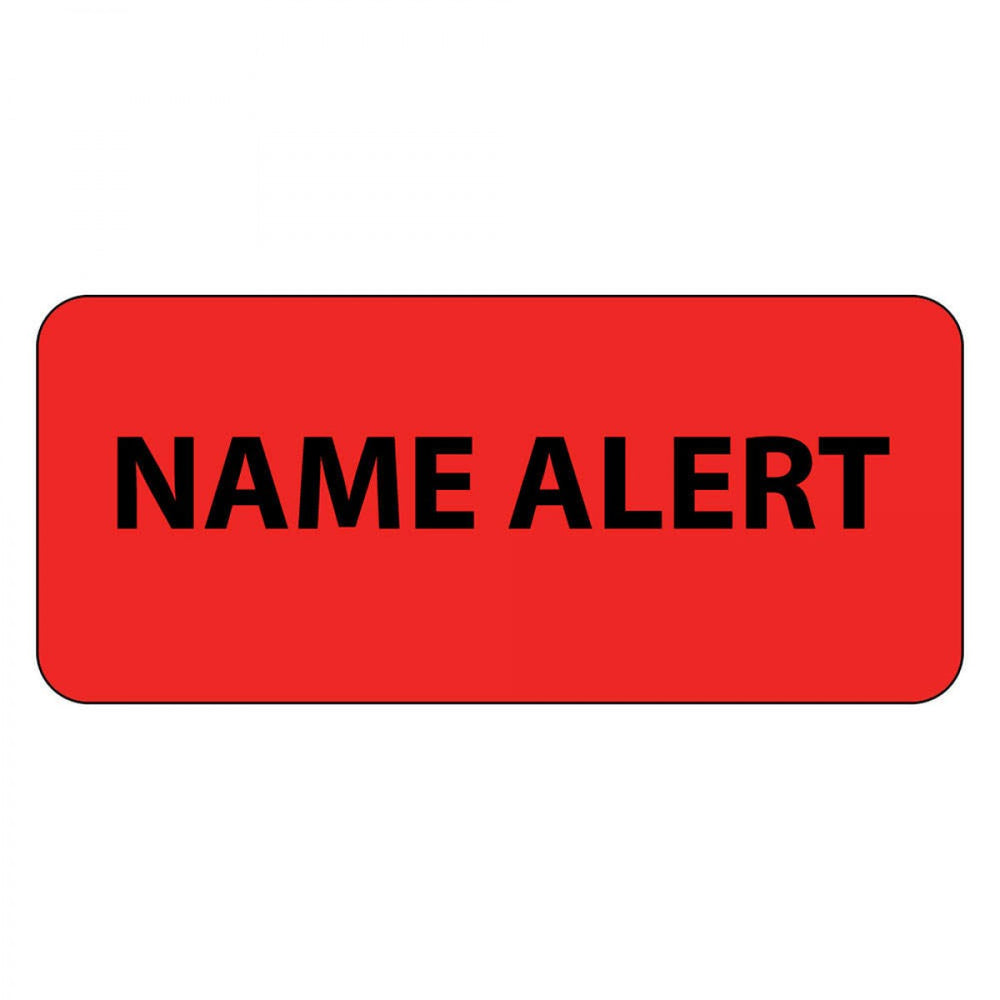 Label Paper Permanent Name Alert 1" Core 2 1/4" X 1 Fl. Red 420 Per Roll