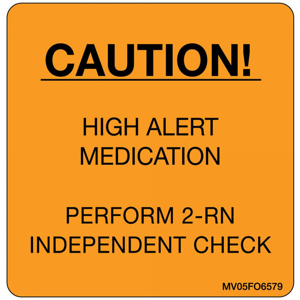 Printable High Alert Labels Label Paper Removable Caution! High Alert 1