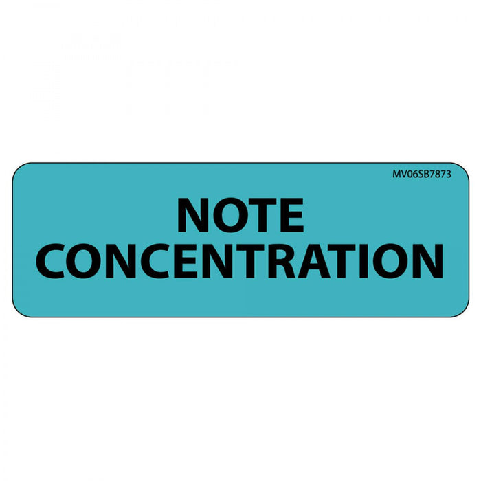Label Paper Removable Note Concentration 1" Core 2 15/16" X 1 Blue 333 Per Roll