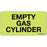 Label Paper Removable Empty Gas Cylinder 1" Core 2 15/16" X 1 1/2" Fl. Chartreuse 333 Per Roll
