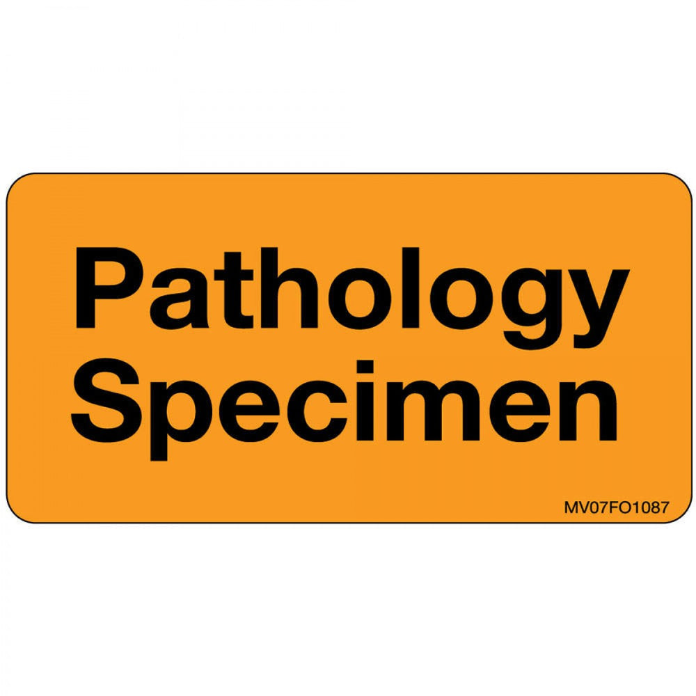 Label Paper Removable Pathology Specimen 1" Core 2 15/16" X 1 1/2" Fl. Orange 333 Per Roll