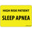 Label Paper Removable High Risk Patient 1" Core 2" 15/16" X 2 Yellow 333 Per Roll